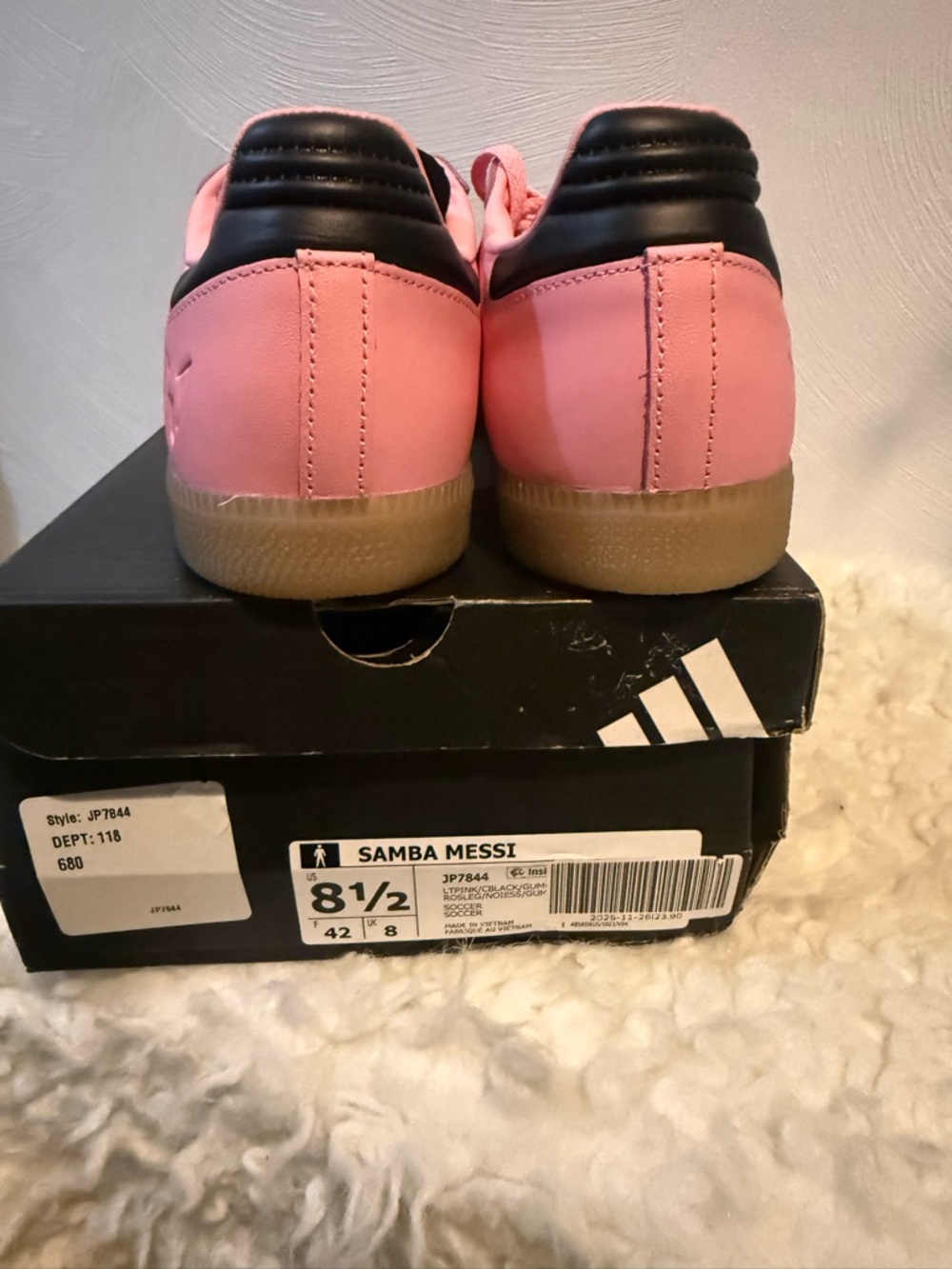 adidas Pink Sneakers with Black Three-Stripes - Picture 6 of 6